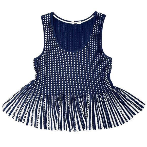 Anthropologie Moth Ostinato Peplum Sweater Tank Medium - Picture 1 of 7